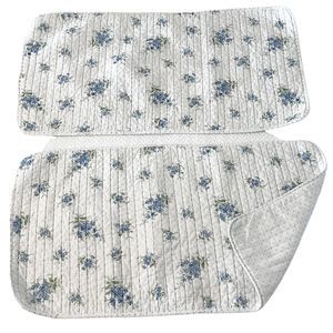 2- Rachel Ashwell Shabby Chic Pillow Sham Blue Floral Clusters Swiss Dot King